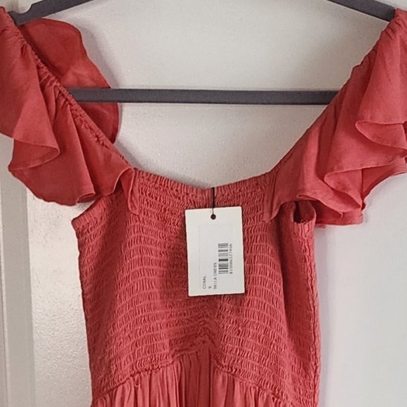 Area Stars Coral Bella High Low Maxi Dress Size Small NWT - Picture 4 of 5